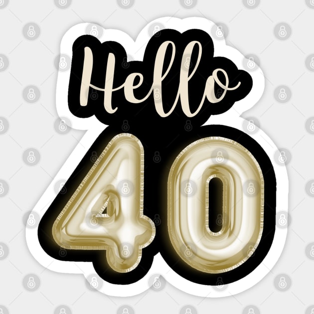 Funny 40th Birthday Sticker by TayaDesign